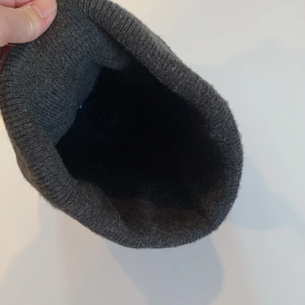 Dark Gray Knit Beanie Winter Hat with House Logo Men’s or Women’s